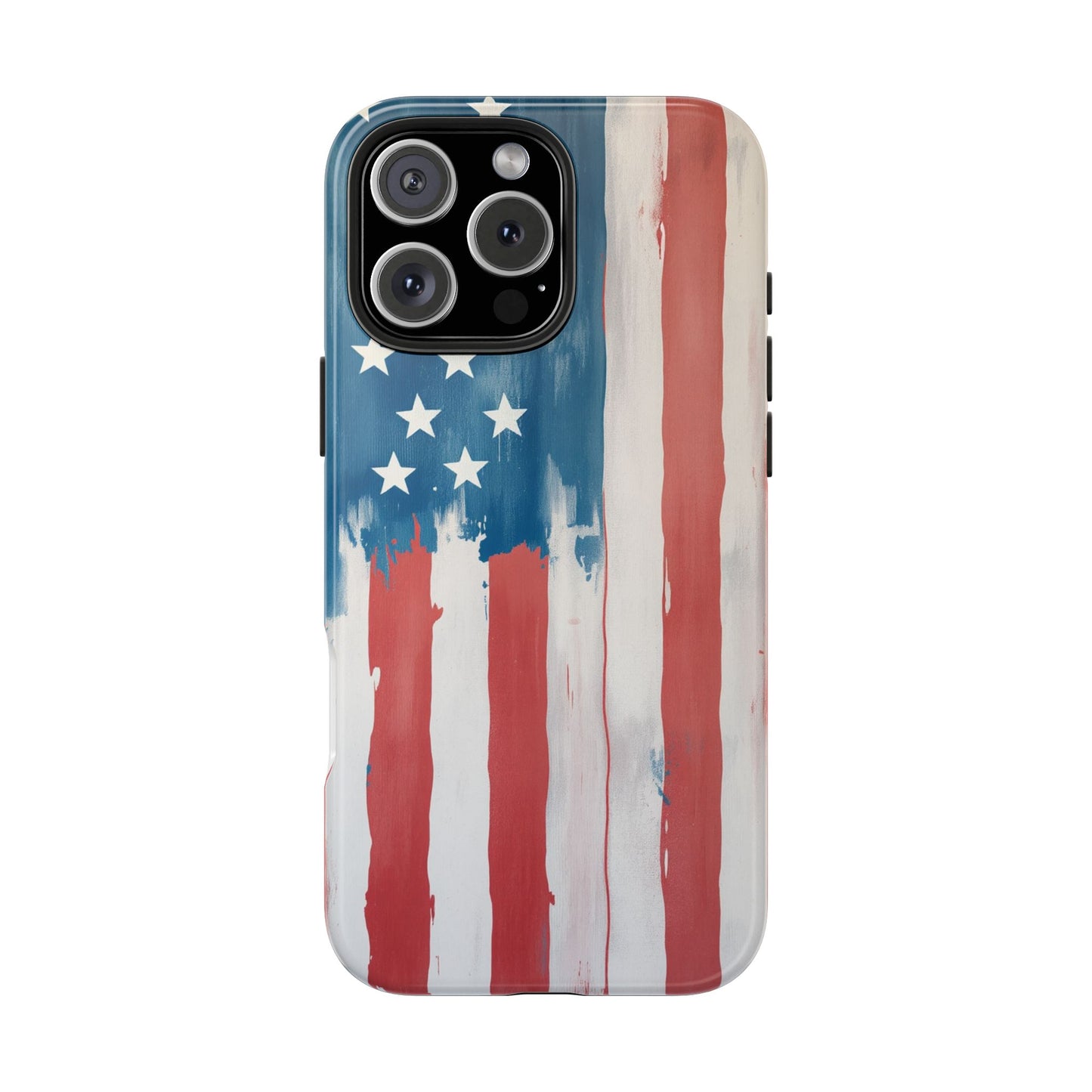 Patriotic Tough Phone Cases - Abstract USA Flag Design for Durable Protection - for iPhone