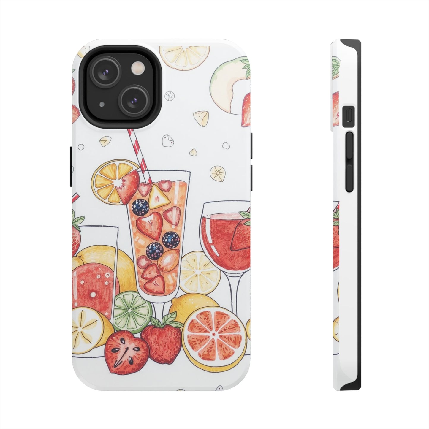 Colorful Fruit Cocktail Tough Phone Case - Perfect for Summer Vibes