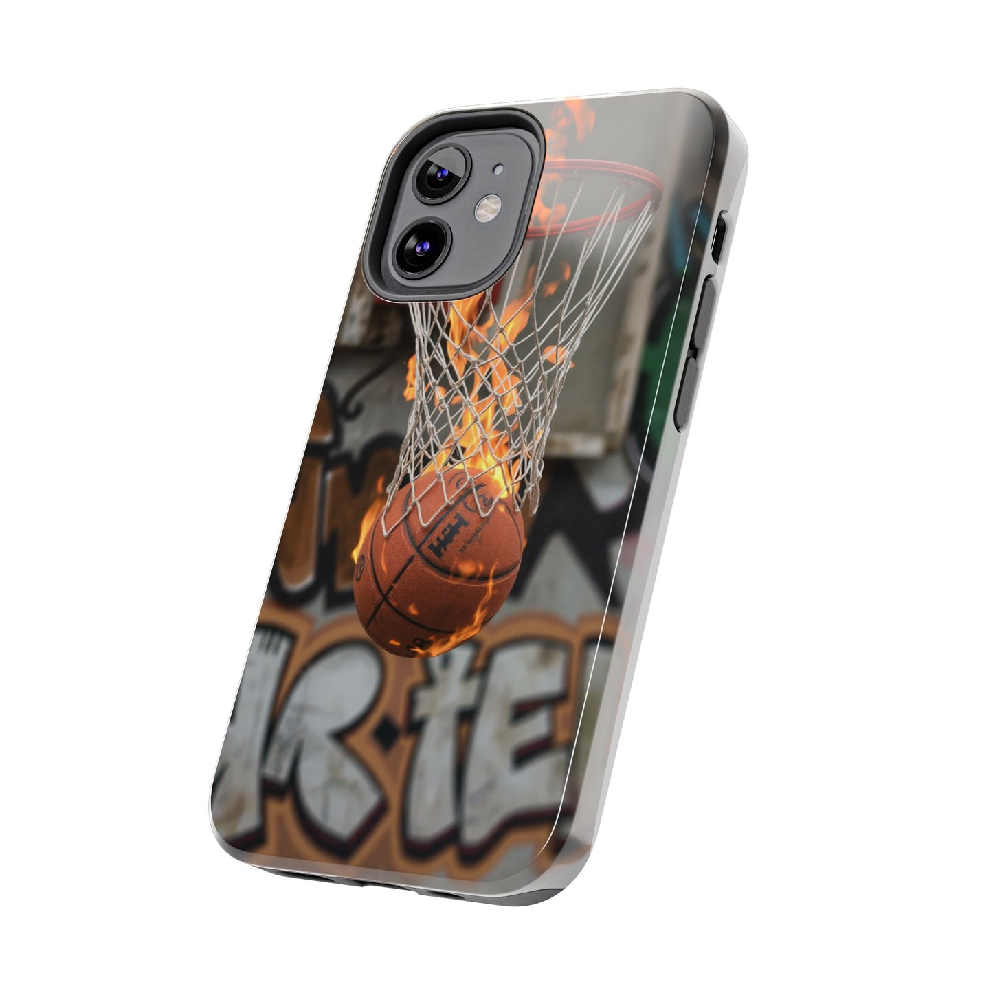Fire Basketball Tough Phone Case - Durable Sporty Design for Athletes & Fans