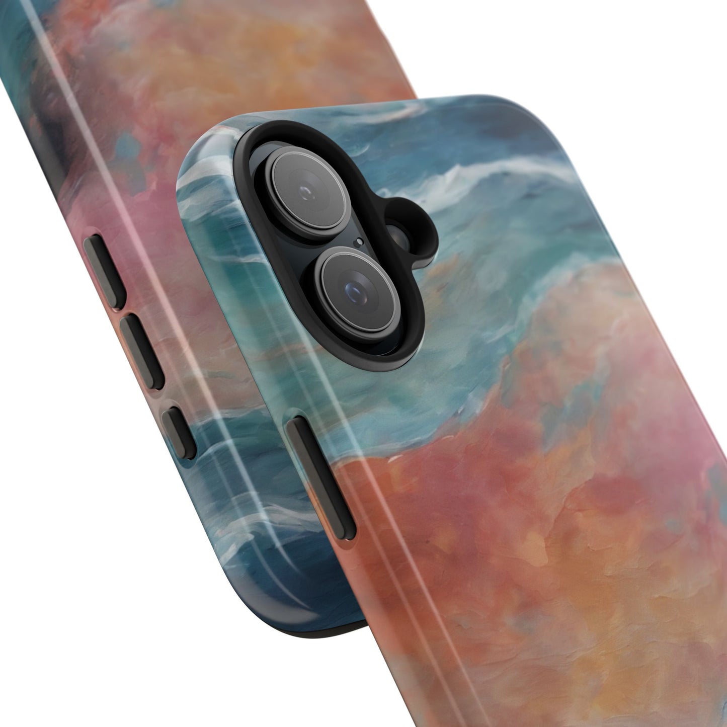Artistic Painted Sea Tough Phone Case - Abstract Waves Design - for iPhone