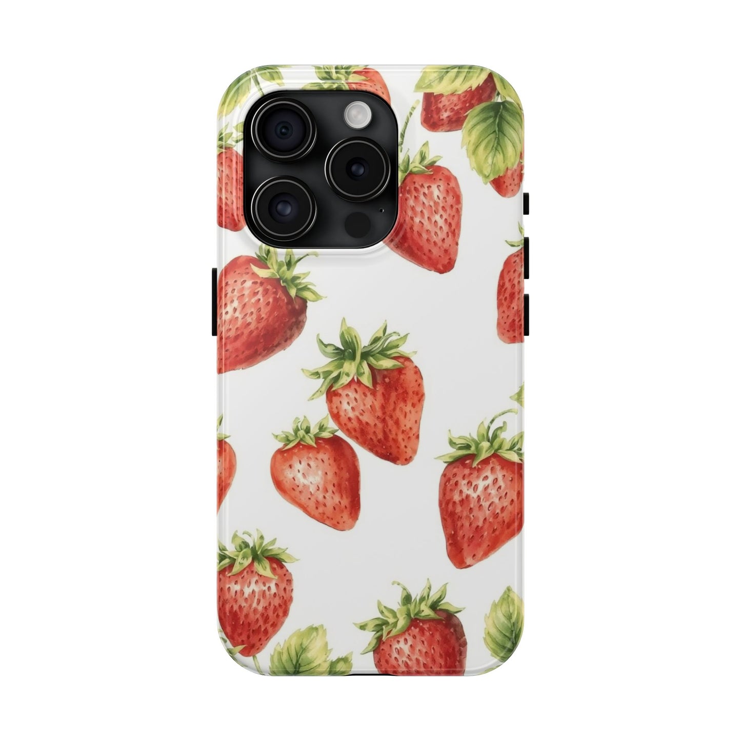 Strawberry Tough Phone Case - Durable Protection with a Fresh Design - for iPhone