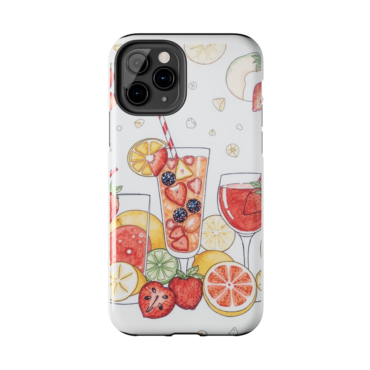 Colorful Fruit Cocktail Tough Phone Case - Perfect for Summer Vibes