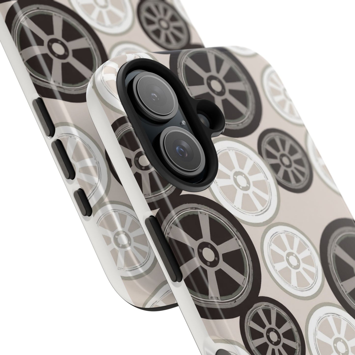 Racing Wheel Design Tough Phone Case – Durable Protection for Automotive Enthusiasts
