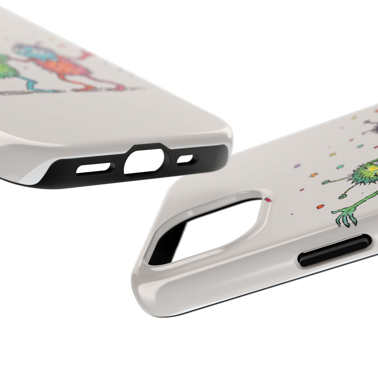 Colorful Monster Tough Phone Case - Fun and Playful Design