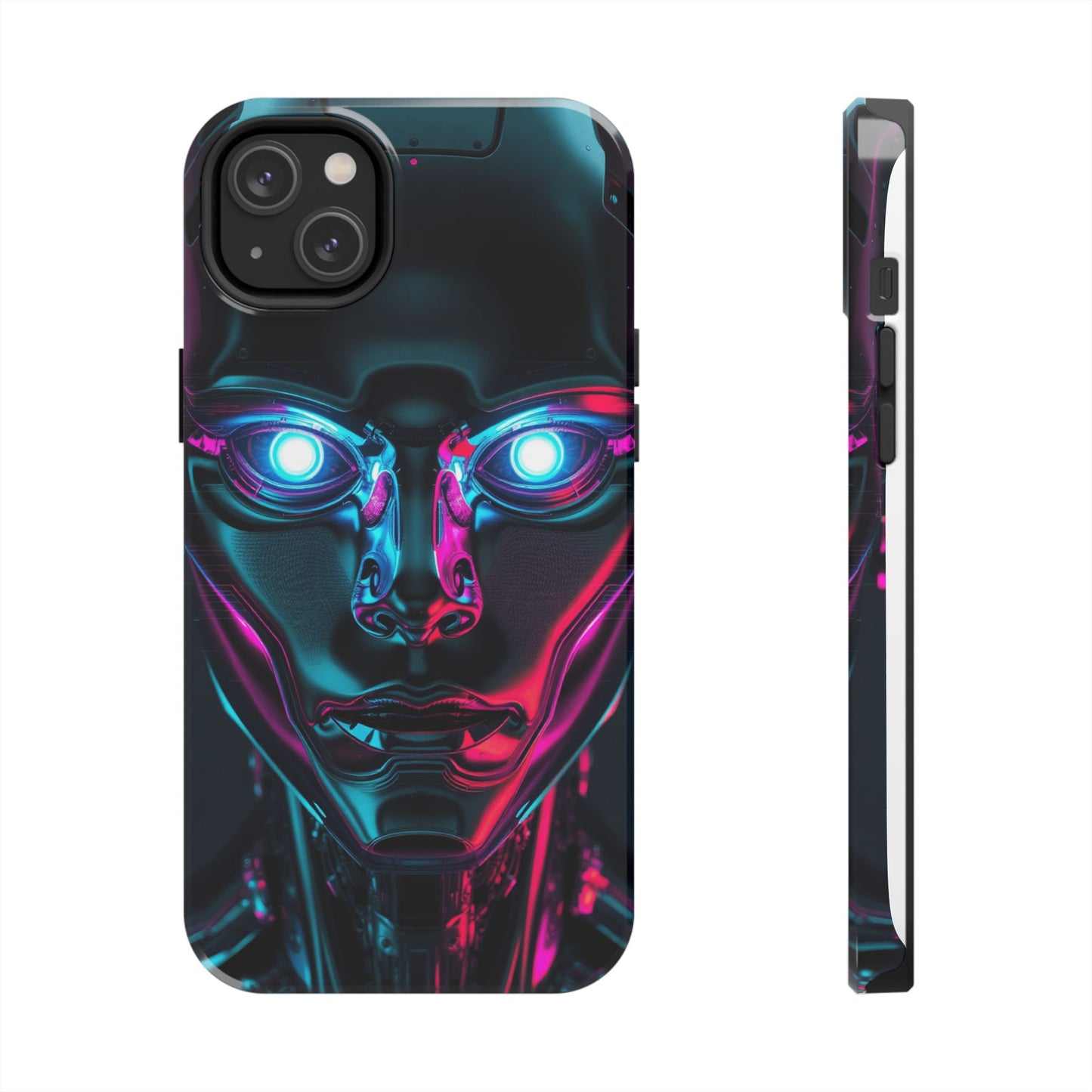 Futuristic Phone Case, Tough Phone Cover, Cyberpunk Style, Robot Design, Gift for Tech Lovers, Unique Phone Accessories