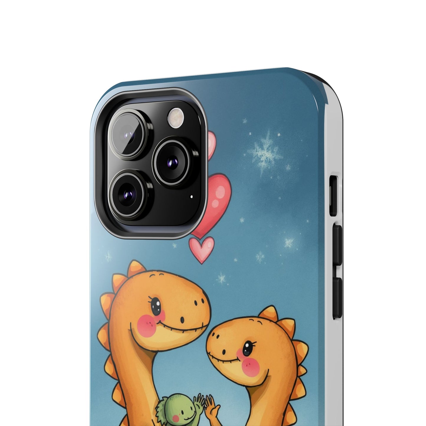 Dino Love Tough Phone Case - Cute & Durable Design for Kids & Parents