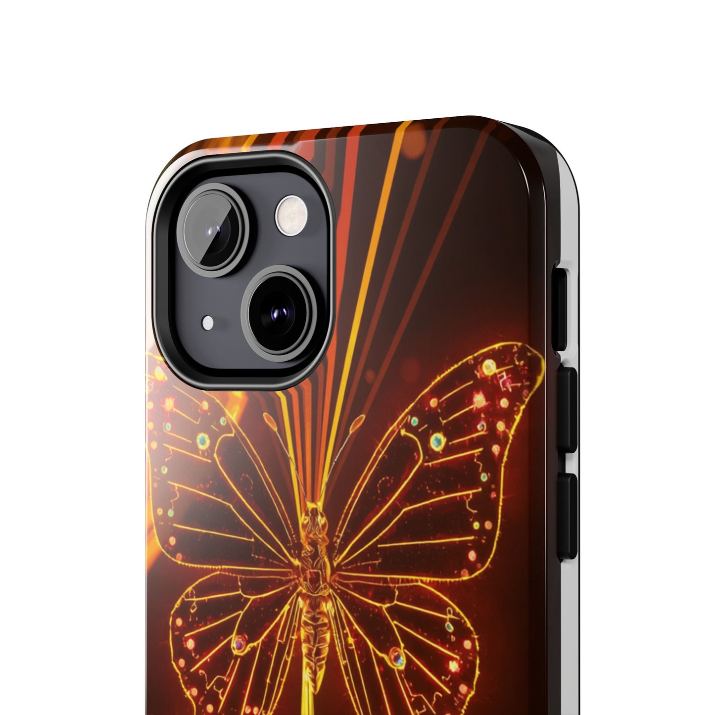 Elegant Butterfly Tough Phone Case - Stylish Protection for Nature Lovers