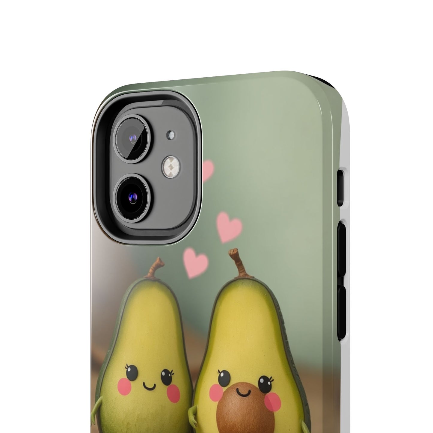Cute Avocado Phone Case, Funny Tough Case, Quirky Phone Accessory, Gifts for Foodies, Valentine's Day Present