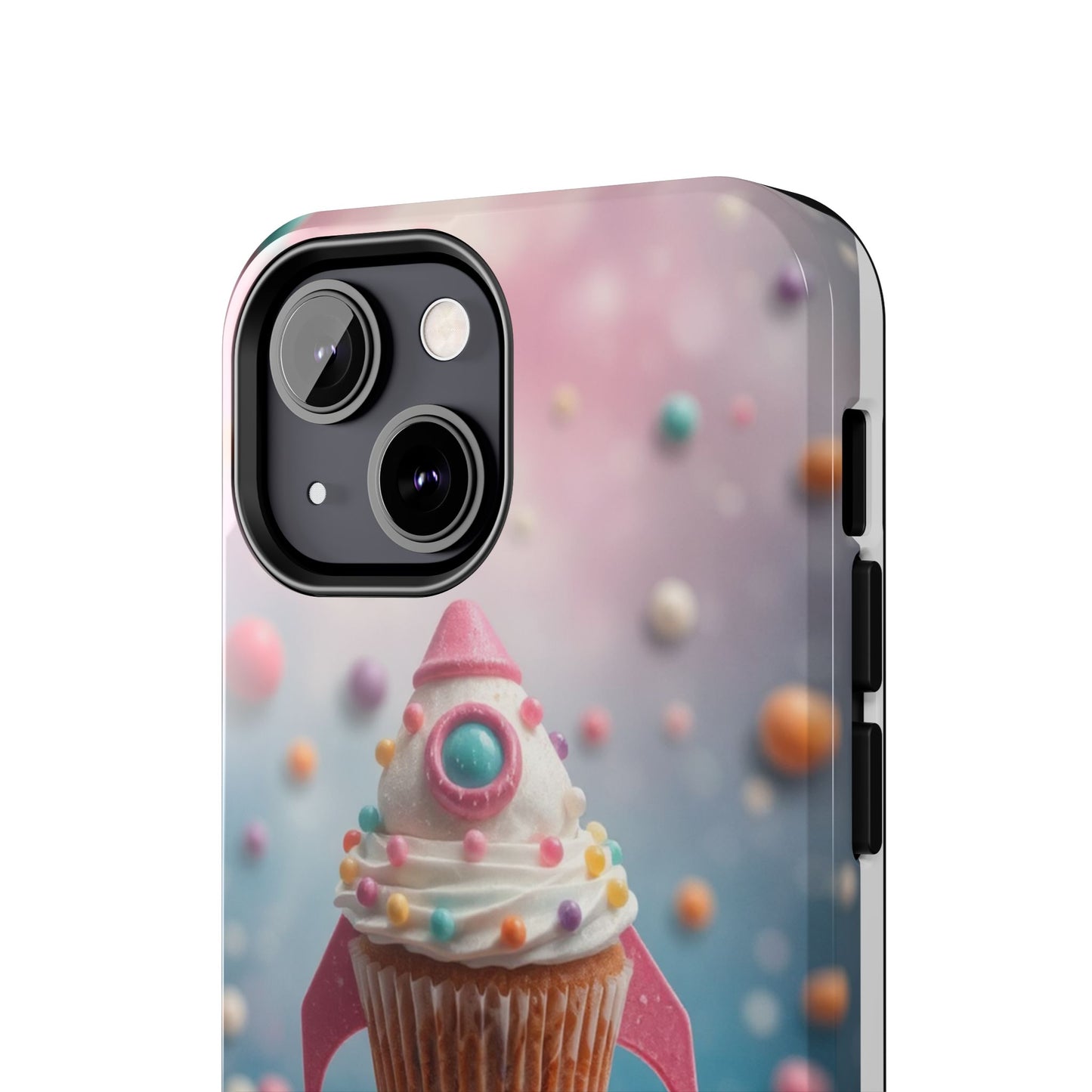 Whimsical Rocket Cupcake Phone Case - Fun Protective Case for Kids and Teens
