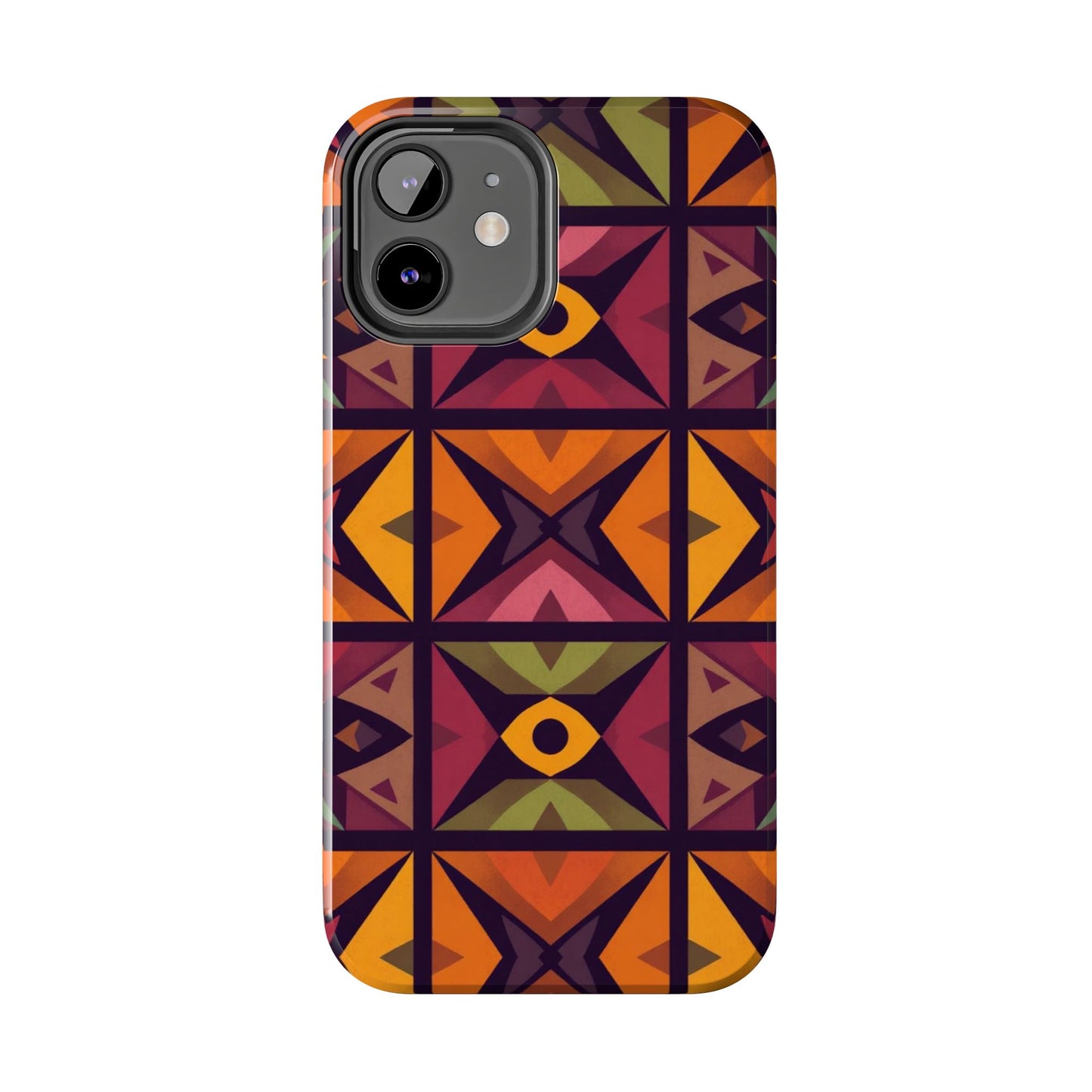 Vibrant Tribal Geometric Tough Phone Case - Colorful Protection for Your iPhone