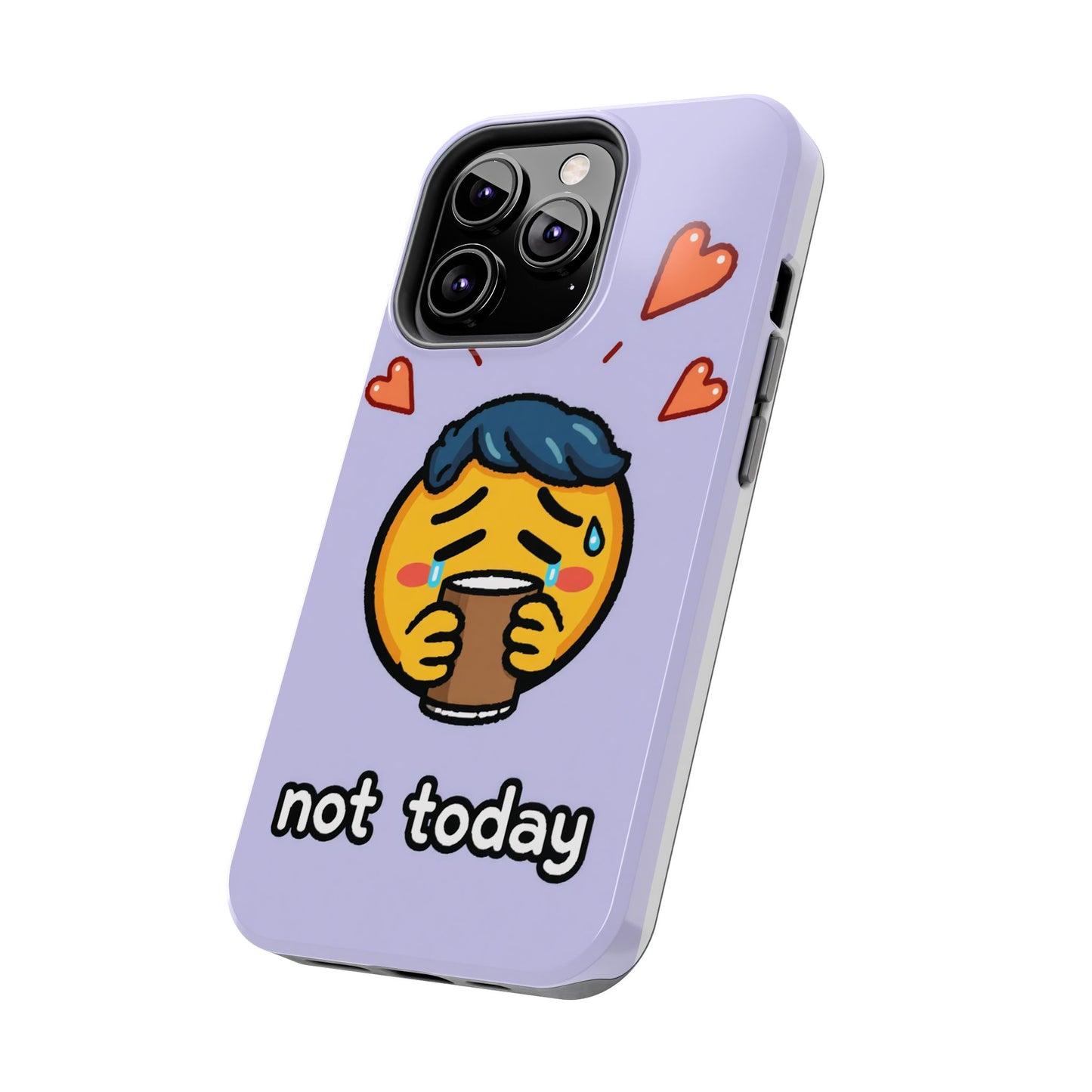 Cute Tough Phone Case - 'Not Today' Emoji Design
