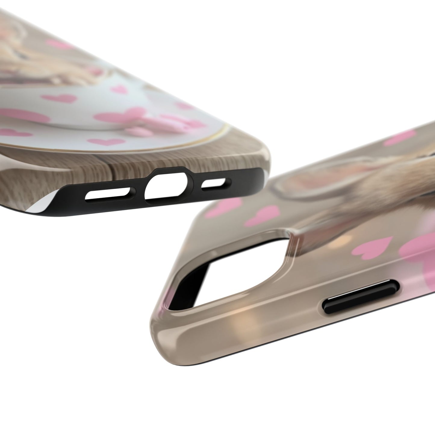 Adorable Bunny Phone Case with Heart Design - Cute Gift for Animal Lovers