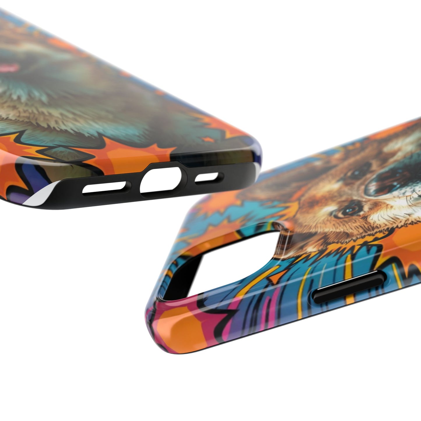 Vibrant Corgi Tough Phone Case - Fun Design for Pet Lovers