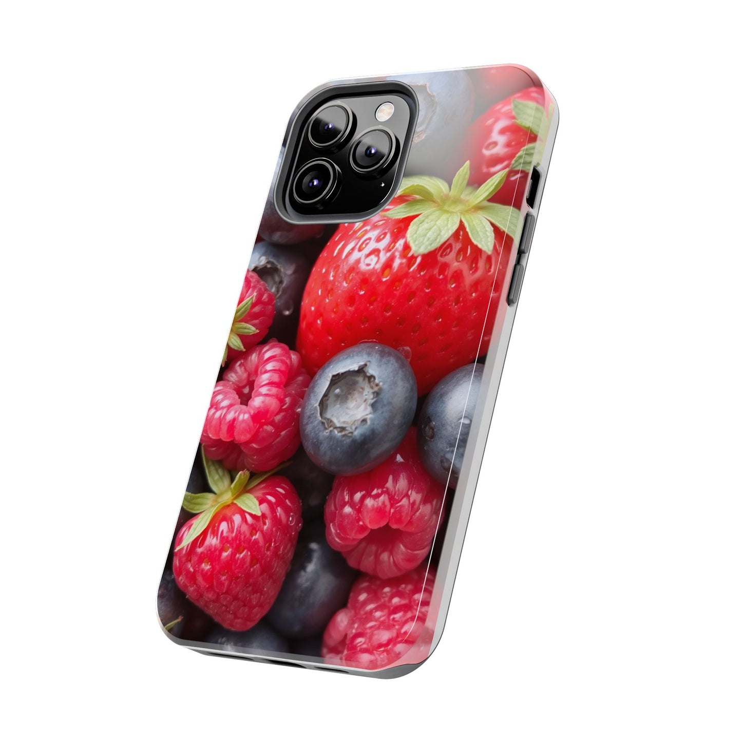 Fruit-Themed Tough Phone Case - Berry Burst Design