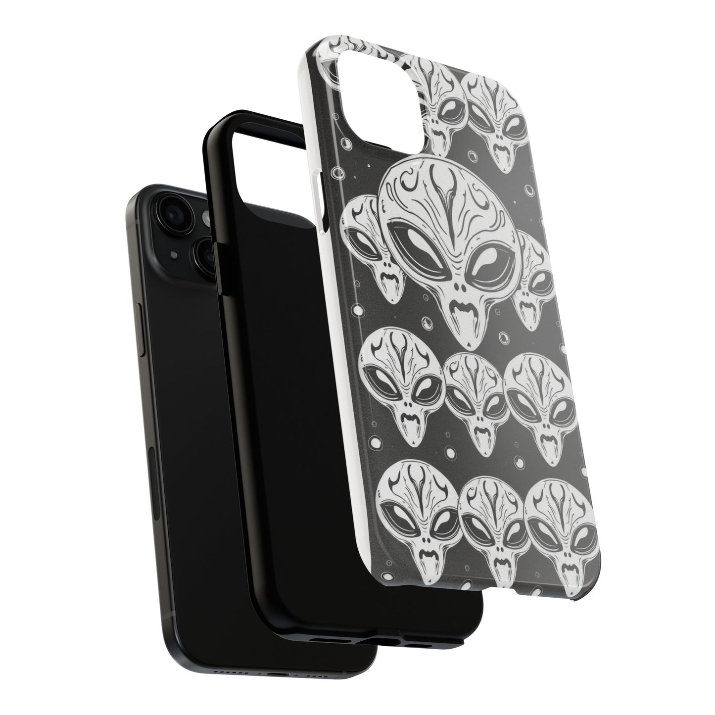 Alien Pattern Tough Phone Case - Durable Protection with Out-of-This-World Design