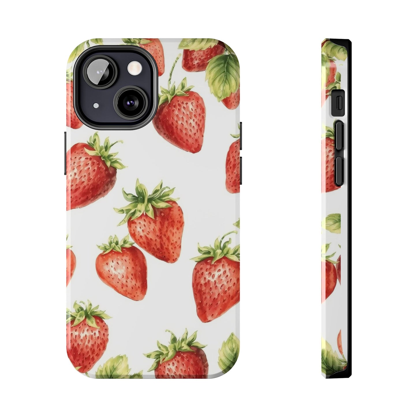 Strawberry Tough Phone Case - Durable Protection with a Fresh Design - for iPhone