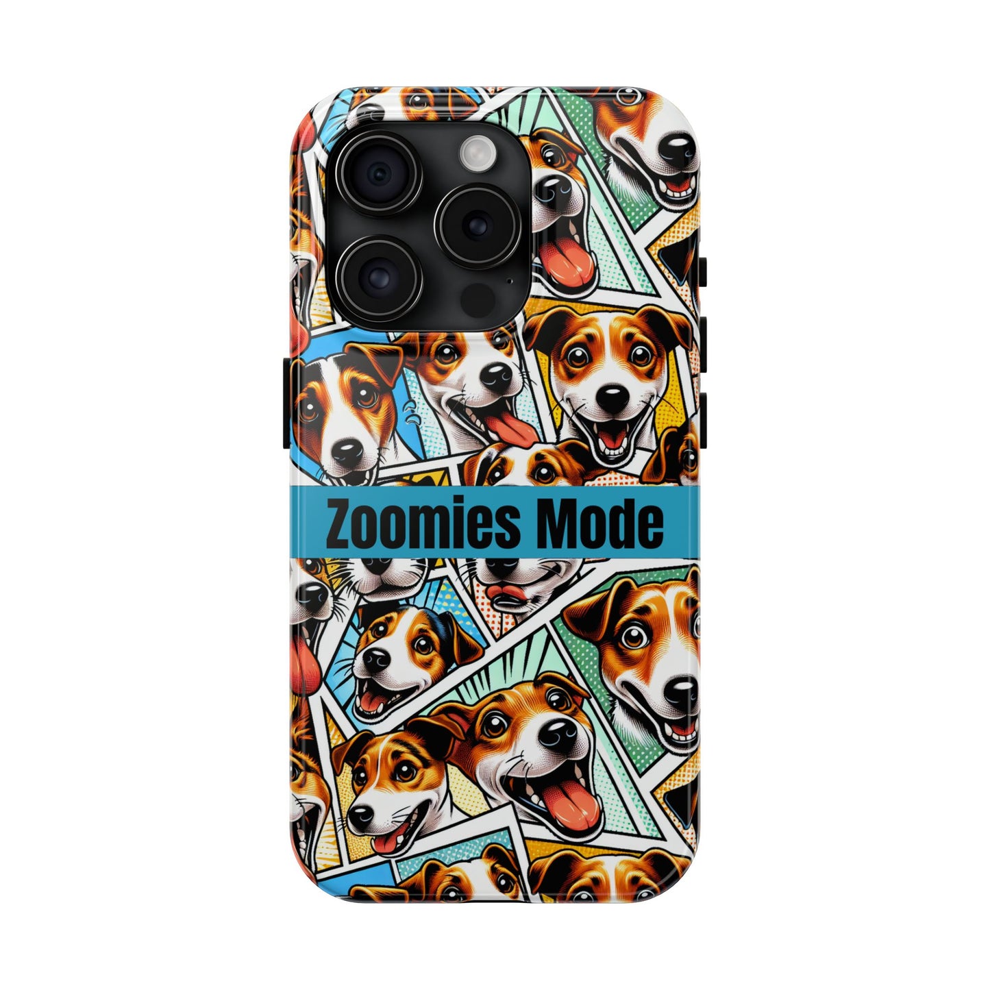 Zoomies Mode Jack Russell Tough Phone Case - Fun Dog Design Case for iPhone