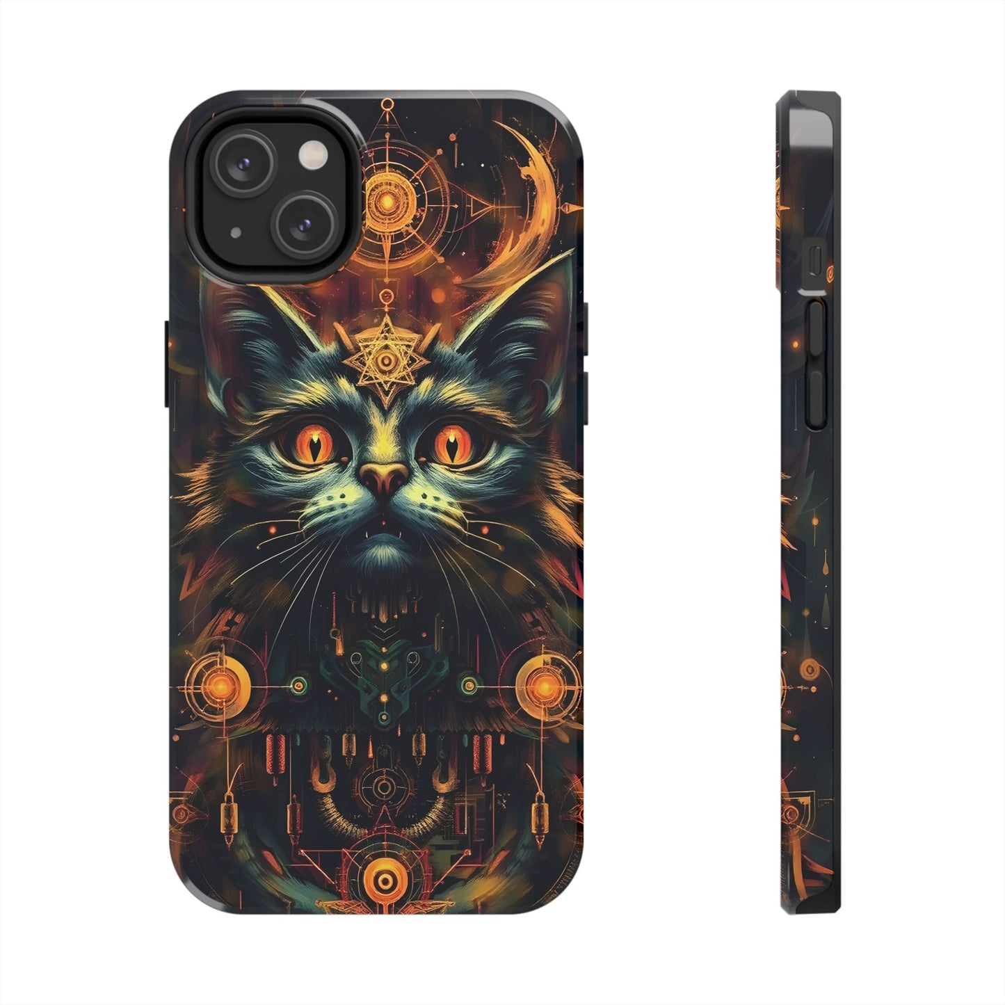 Mystical Cat Queen Tough Phone Case – Unique Protection for Cat Lovers - for iPhone