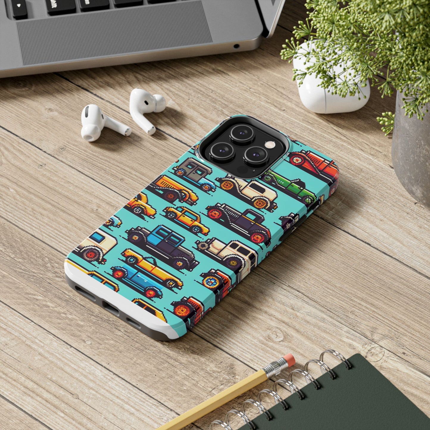 Retro Car Pixel Art Tough Phone Case - Durable & Stylish Protection - for iPhone