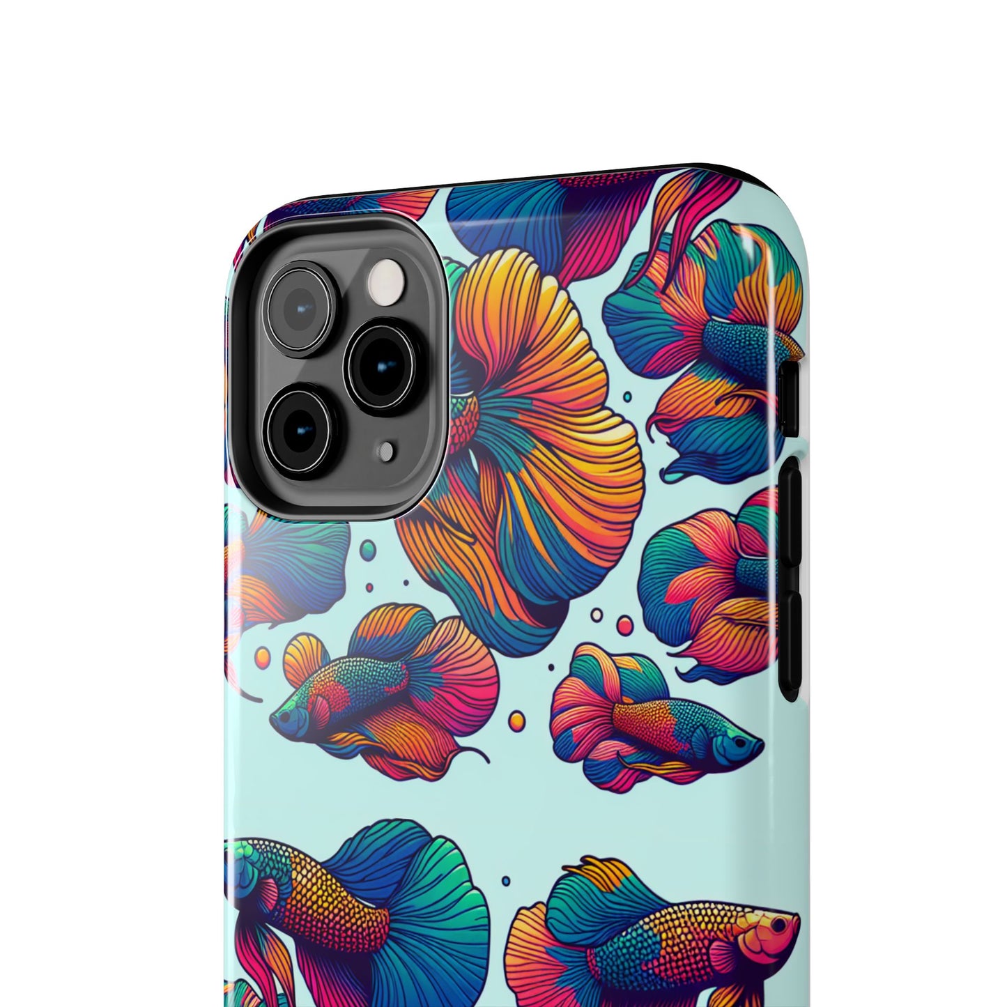 Colorful Fish Pattern Tough Phone Case - Aquatic Lovers - for iPhone