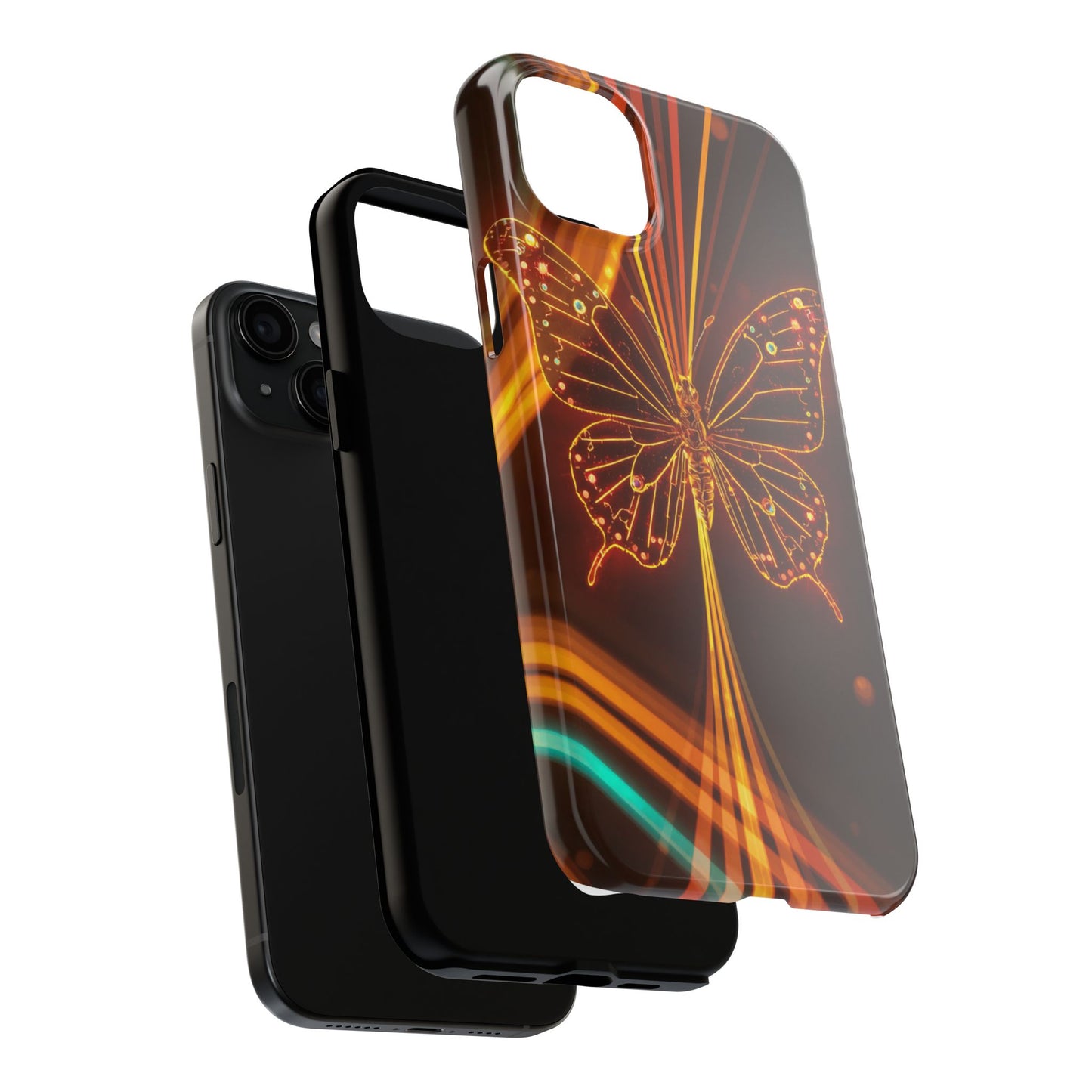 Elegant Butterfly Tough Phone Case - Stylish Protection for Nature Lovers