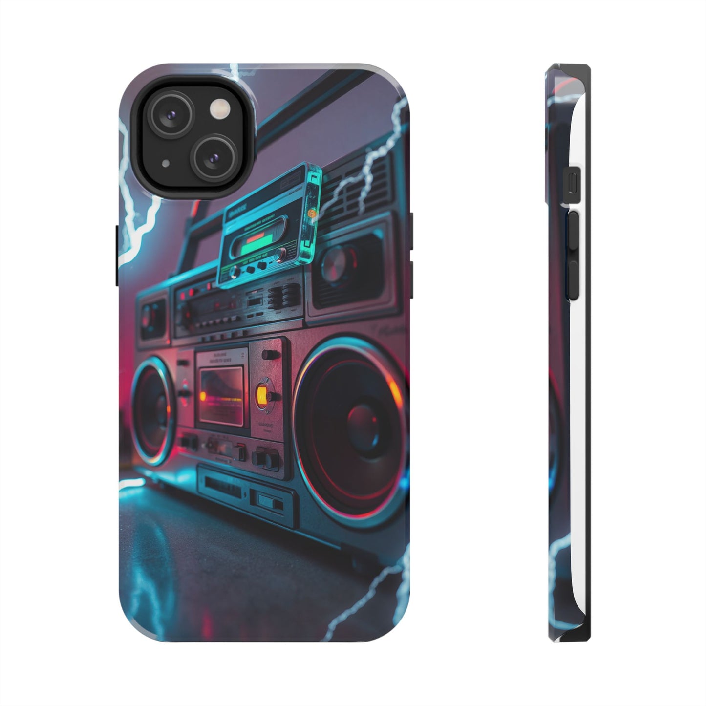 Retro Boombox Tough Phone Case – Vibrant Protection for Music Lovers