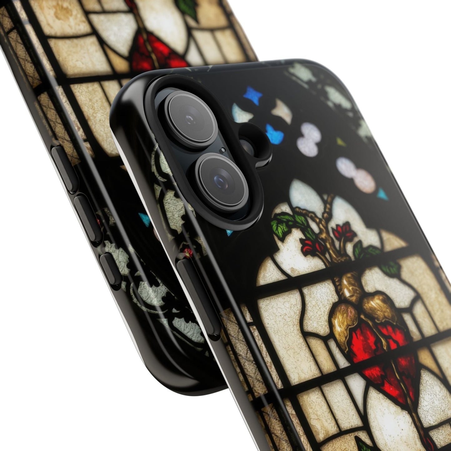 Stained Glass Heart Tough Phone Case - Unique Design for Protection & Style
