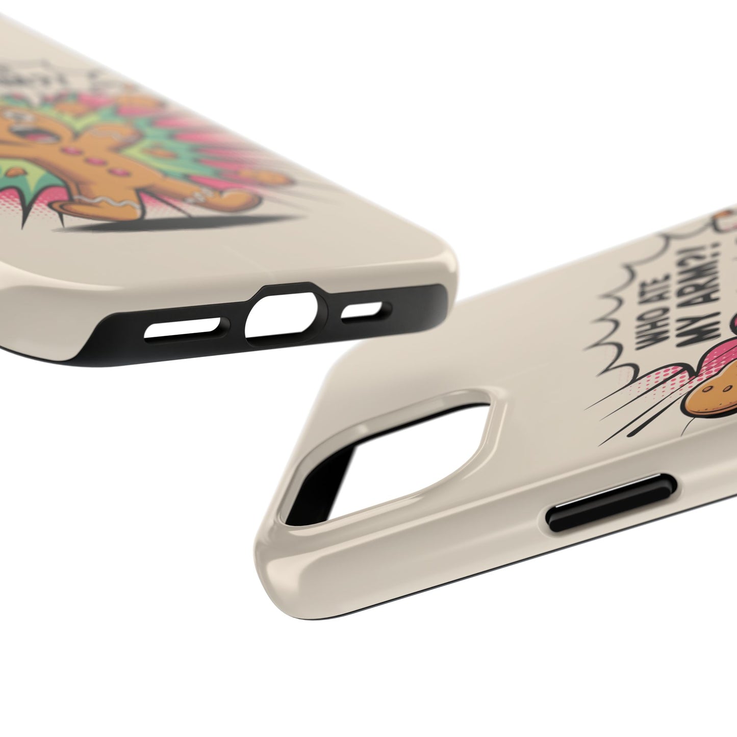 Funny Gingerbread Man Phone Case - Who Ate My Arm? Tough Protection