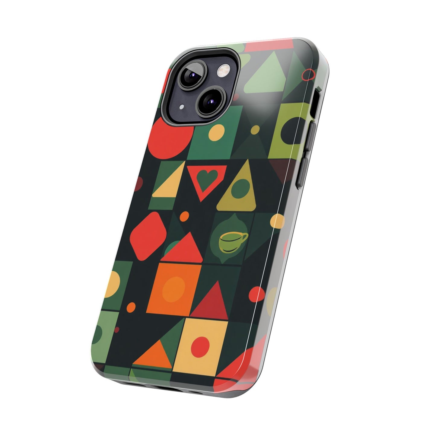 Vibrant Geometric Tough Phone Cases – Stylish Protection for Trendsetters - for iPhone