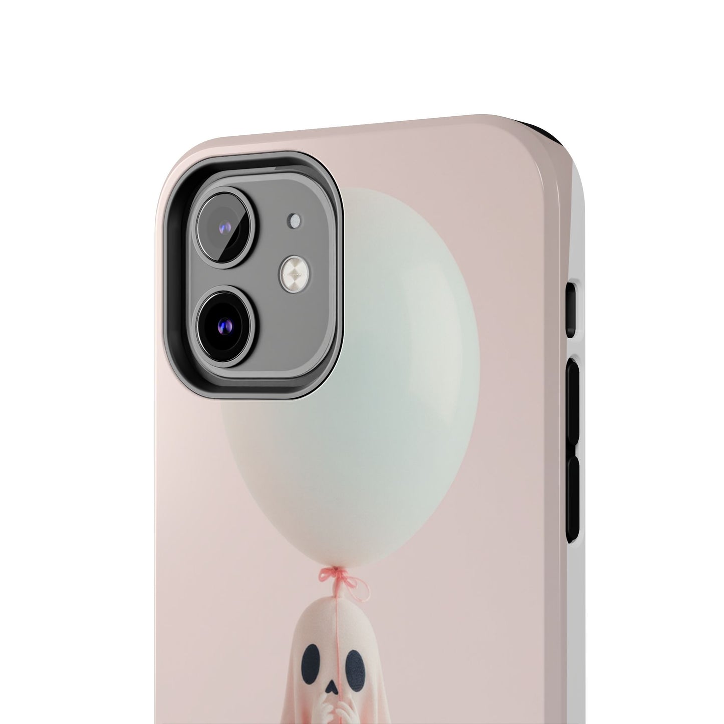 Cute Ghost Phone Case with Balloon - Tough Protection for Spooky Vibes