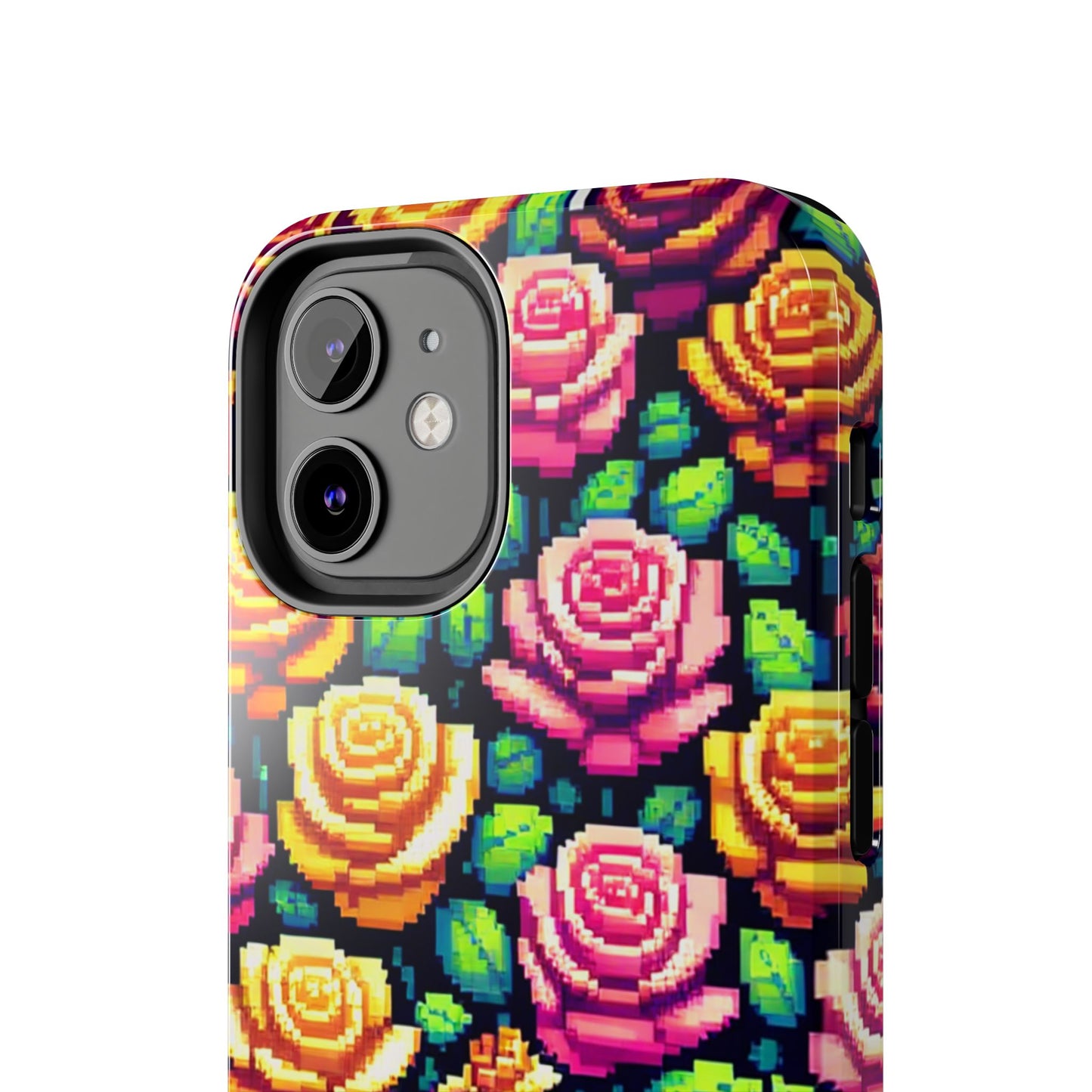 Pixel Art Roses Tough Phone Case - Stylish Protection - for iPhone