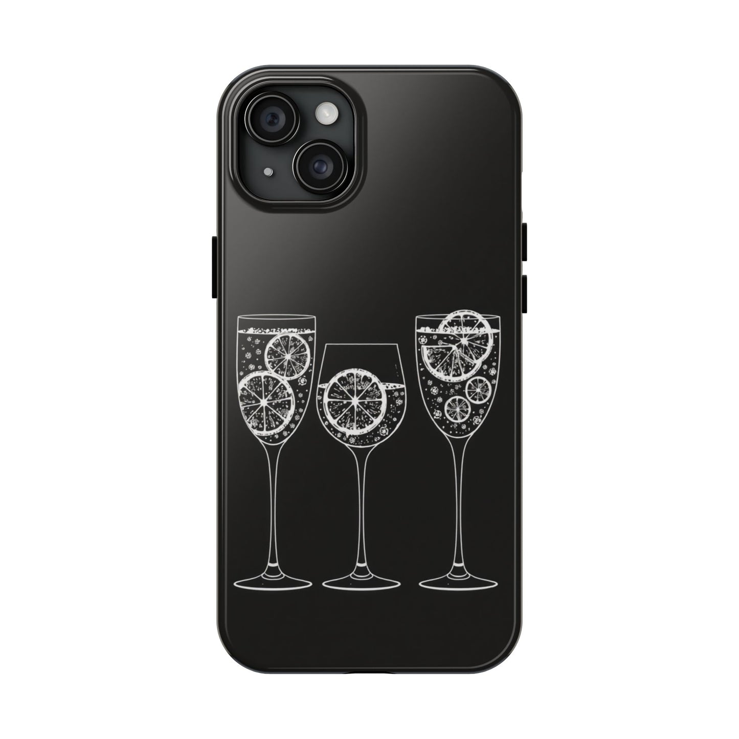 Stylish Tough Phone Cases with Citrus Glass Design, Protective Cases for Parties, Summer Events, and Everyday Use