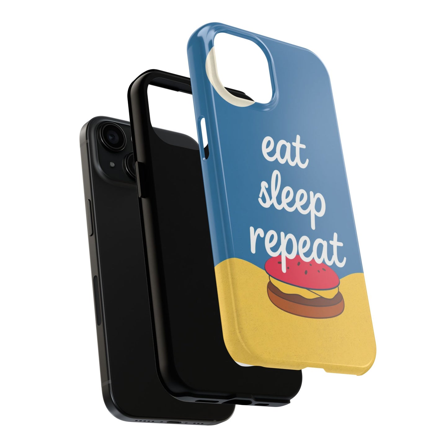 Eat, Sleep, Repeat Phone Case – Fun & Durable Tough Phone Cases for Food Lovers