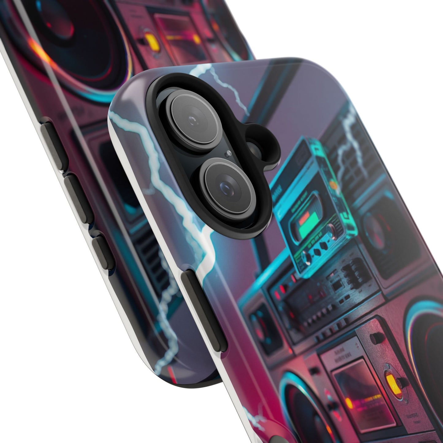 Retro Boombox Tough Phone Case – Vibrant Protection for Music Lovers
