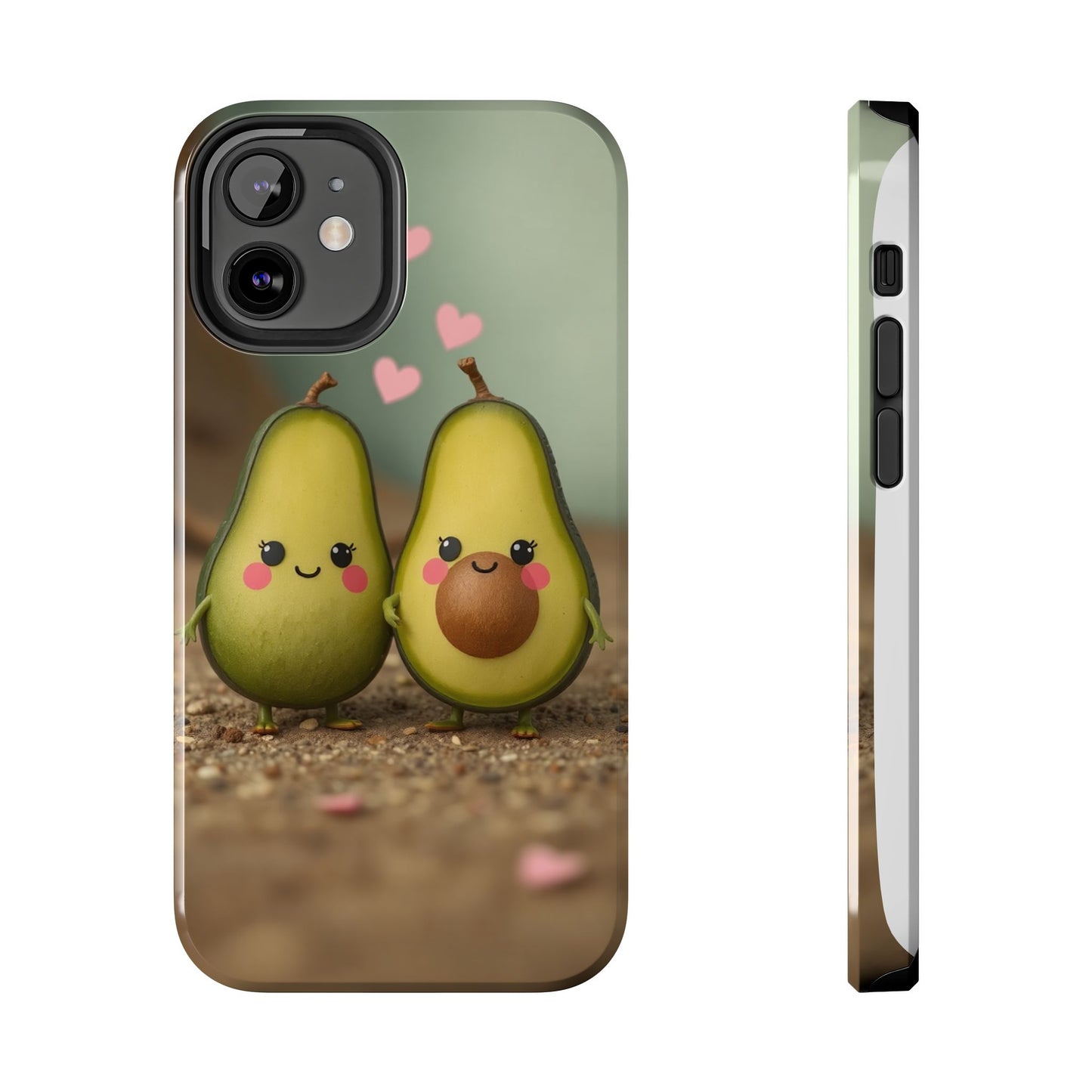Cute Avocado Phone Case, Funny Tough Case, Quirky Phone Accessory, Gifts for Foodies, Valentine's Day Present
