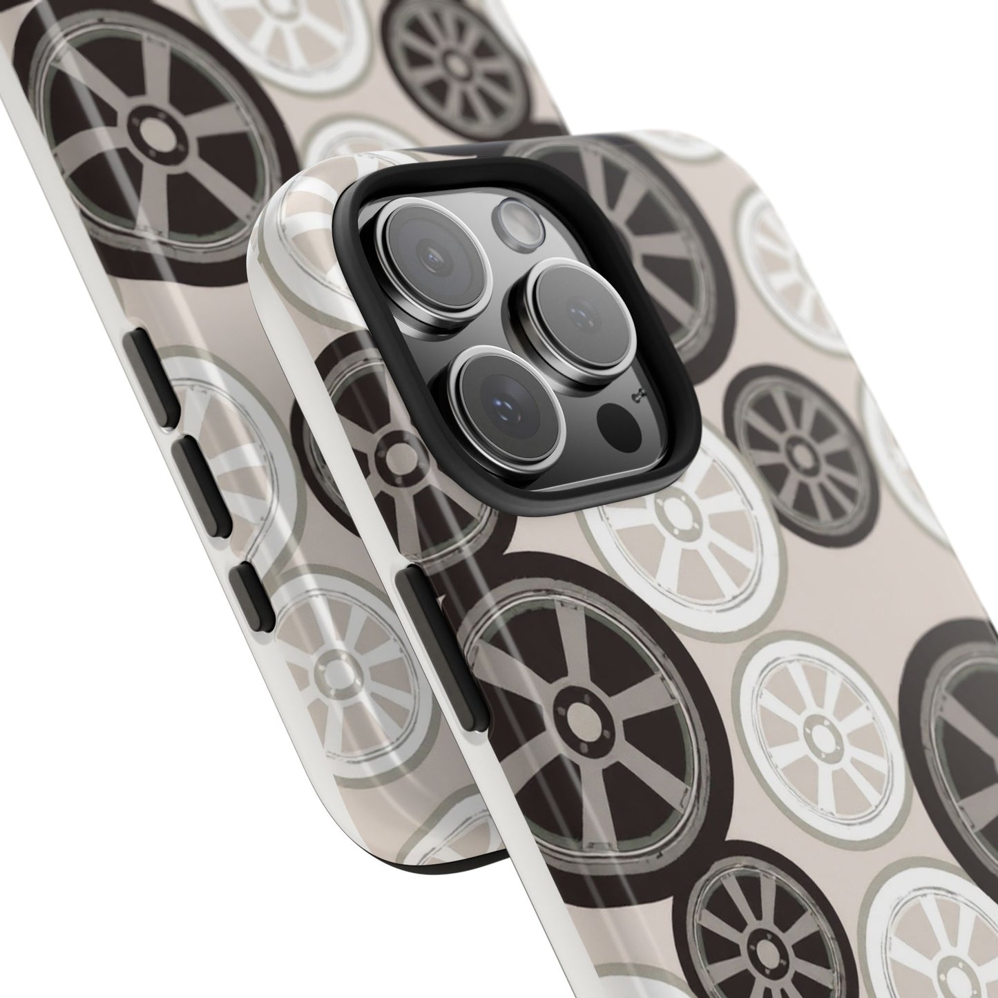 Racing Wheel Design Tough Phone Case – Durable Protection for Automotive Enthusiasts