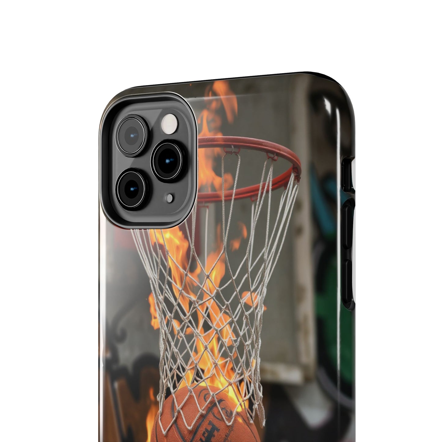 Fire Basketball Tough Phone Case - Durable Sporty Design for Athletes & Fans
