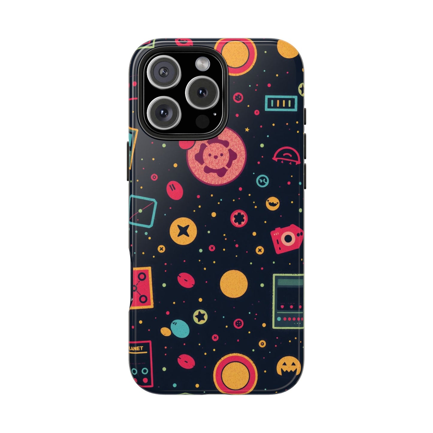Colorful Space-Themed Tough Phone Case - Fun & Durable Protection for All Ages - for iPhone