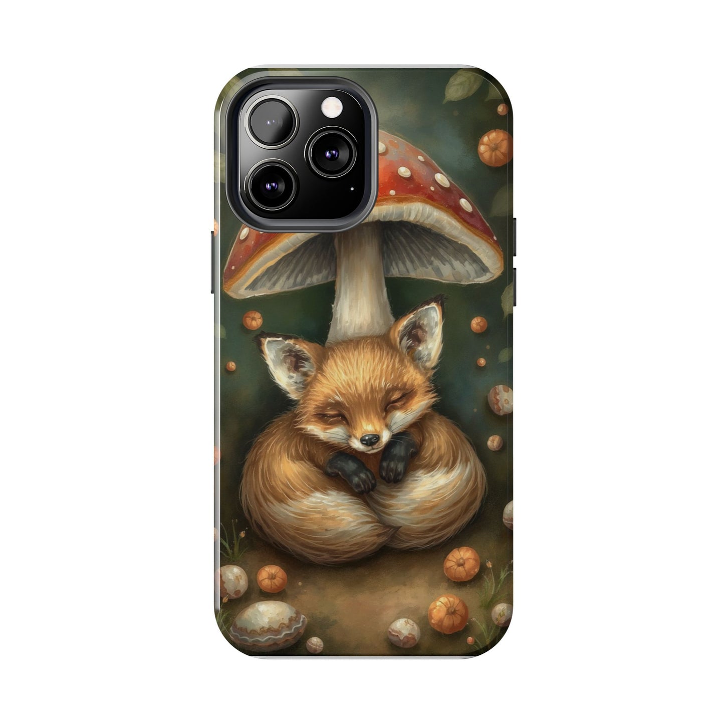 Cute Fox & Mushroom Phone Case - Tough Protective Cover
