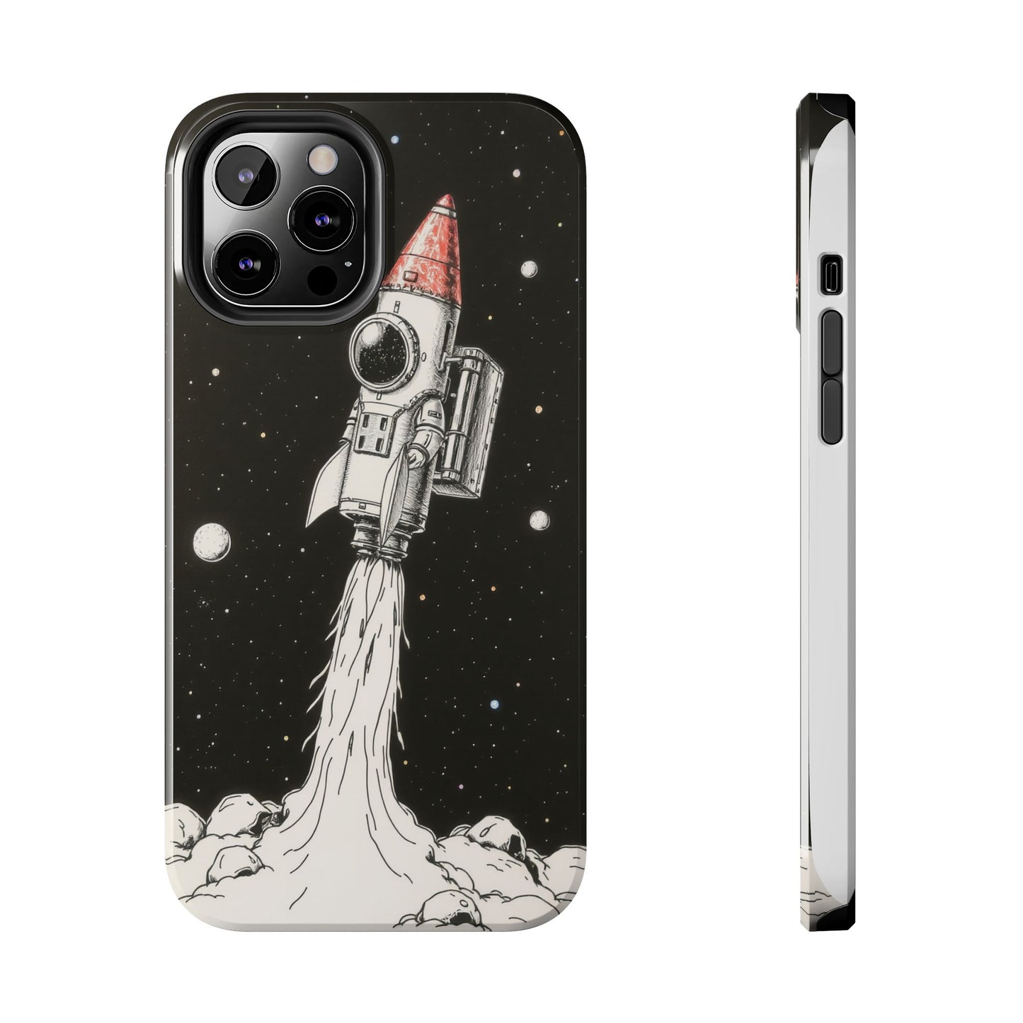 Cool Tough Phone Case for iPhone - Astro-Rocket Bond