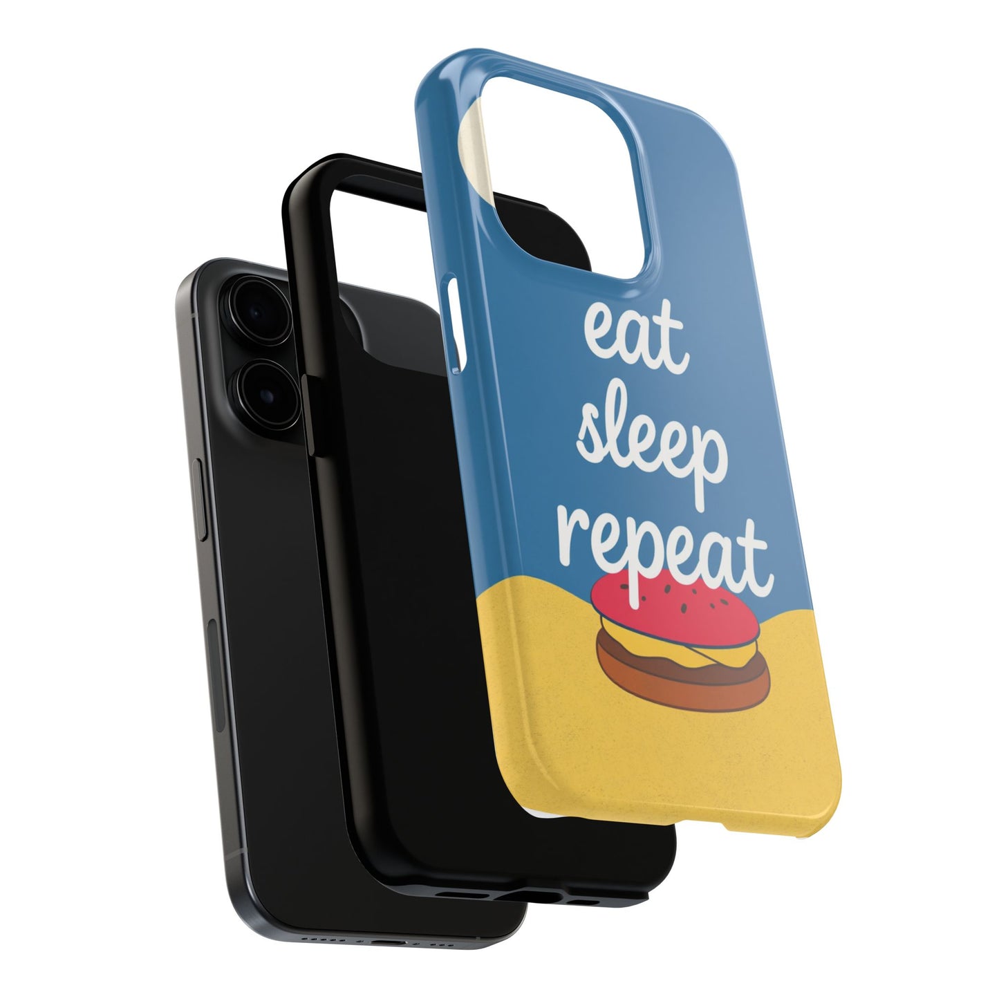 Eat, Sleep, Repeat Phone Case – Fun & Durable Tough Phone Cases for Food Lovers