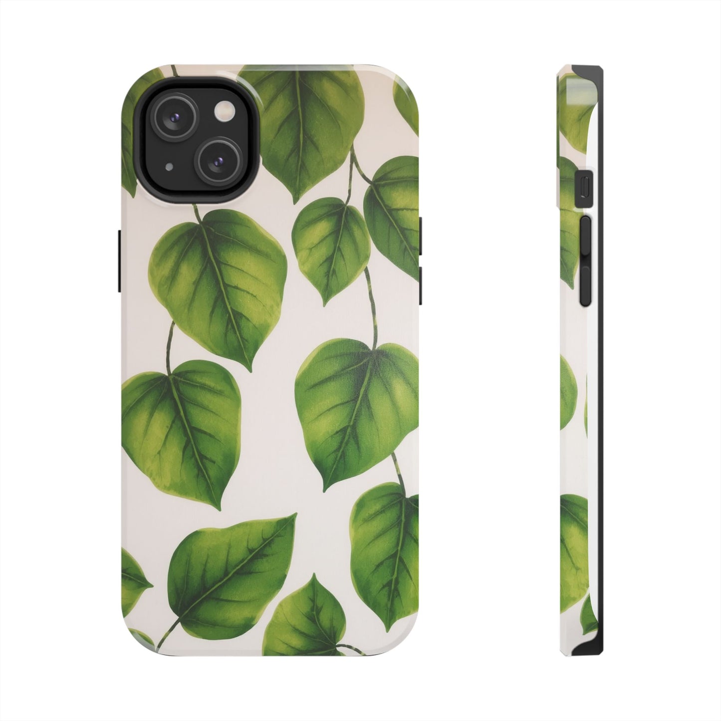 Tough Phone Cases with Green Leaf Design | Eco-Friendly Protection for Nature Lovers