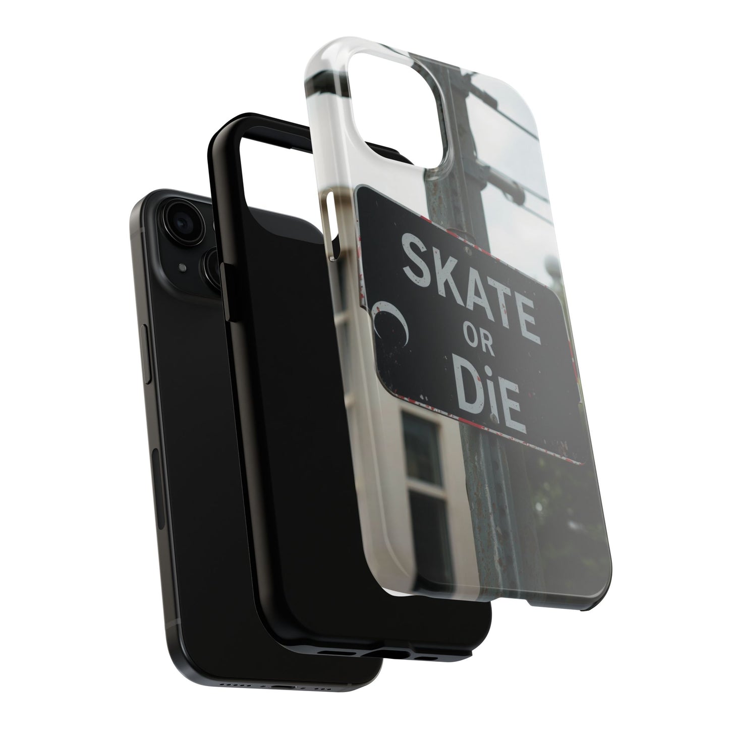 Black Sign Skate or Die Design - Tough Phone Case for iPhone