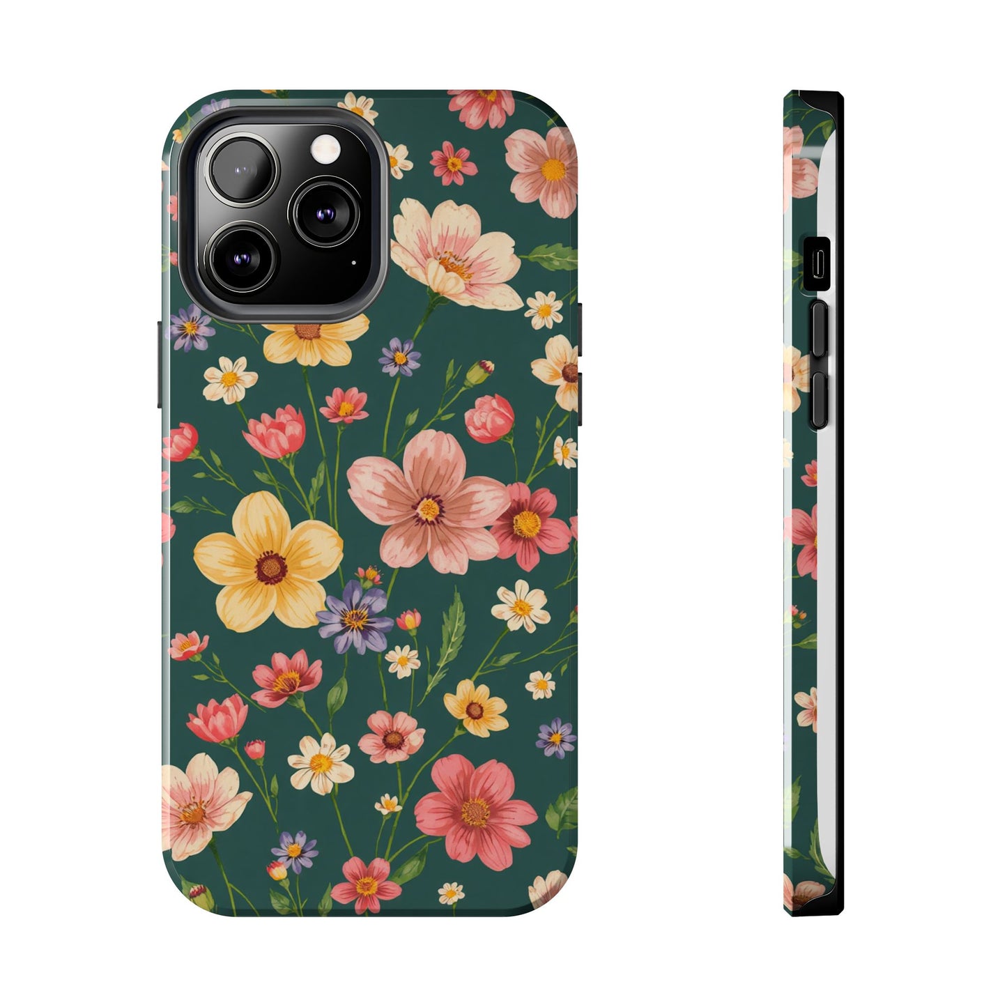 Vintage Spring Flowers Tough Phone Case - Durable Protection for iPhone