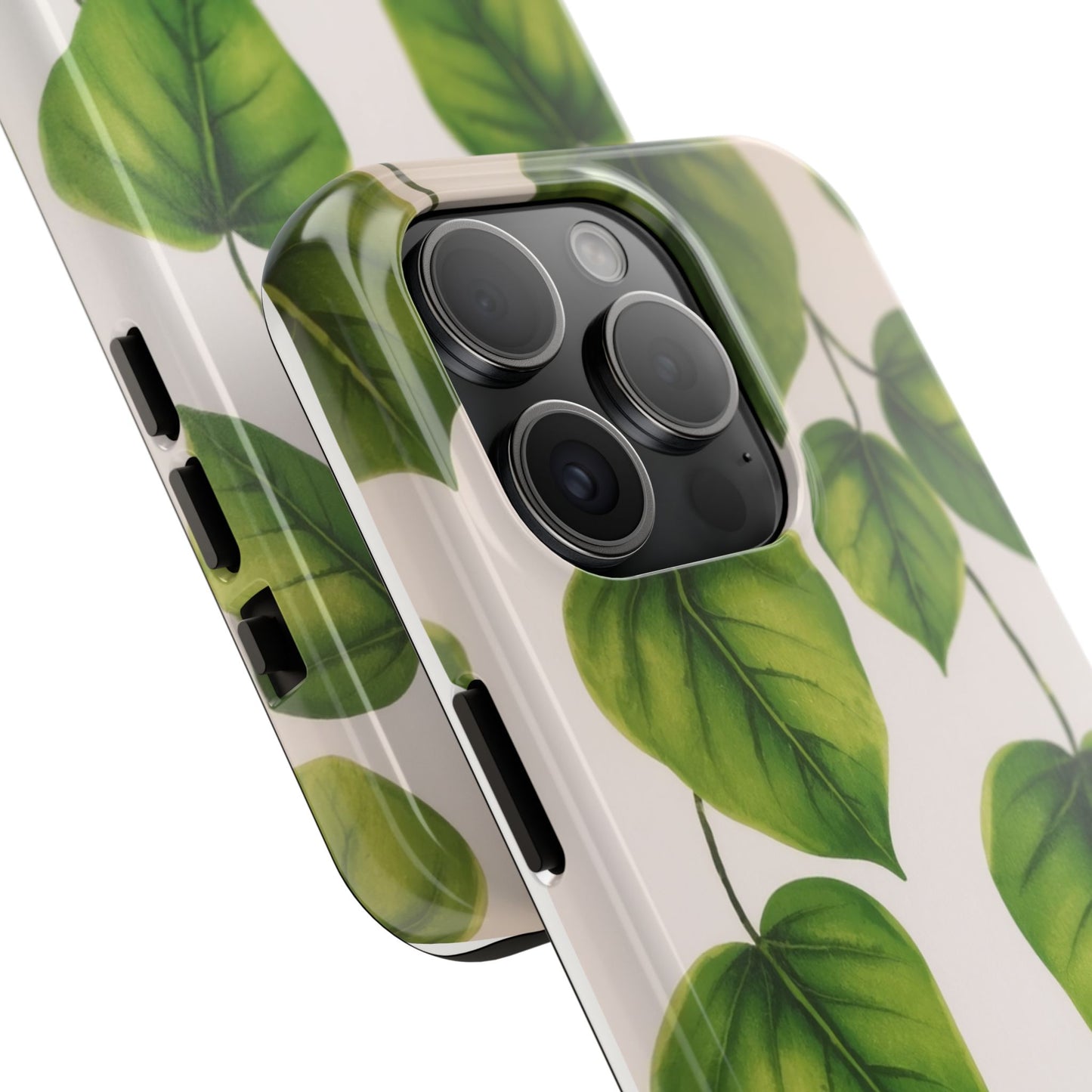 Tough Phone Cases with Green Leaf Design | Eco-Friendly Protection for Nature Lovers