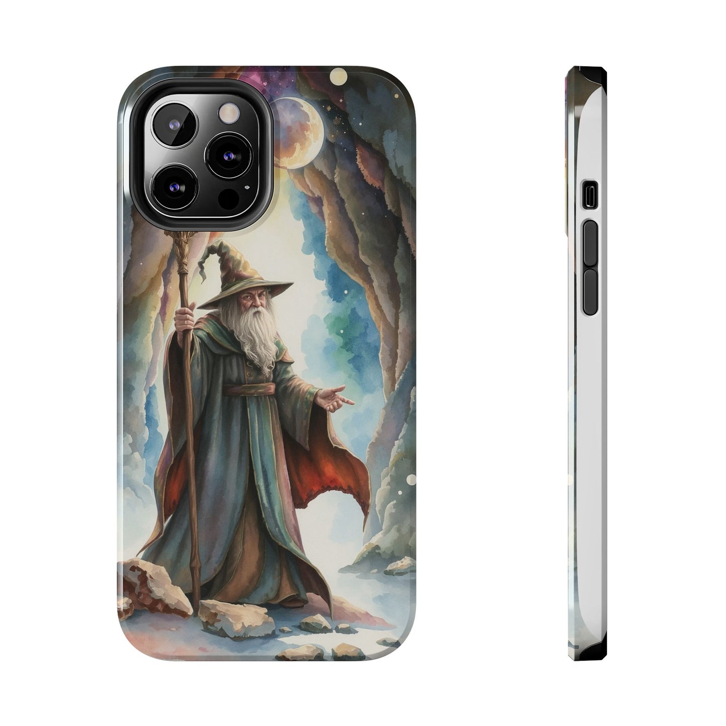 Magical Wizard Phone Case - Tough, Durable Phone Cover for Fantasy Lovers, Geek Gift, Unique Design, Celestial Phone Accessory