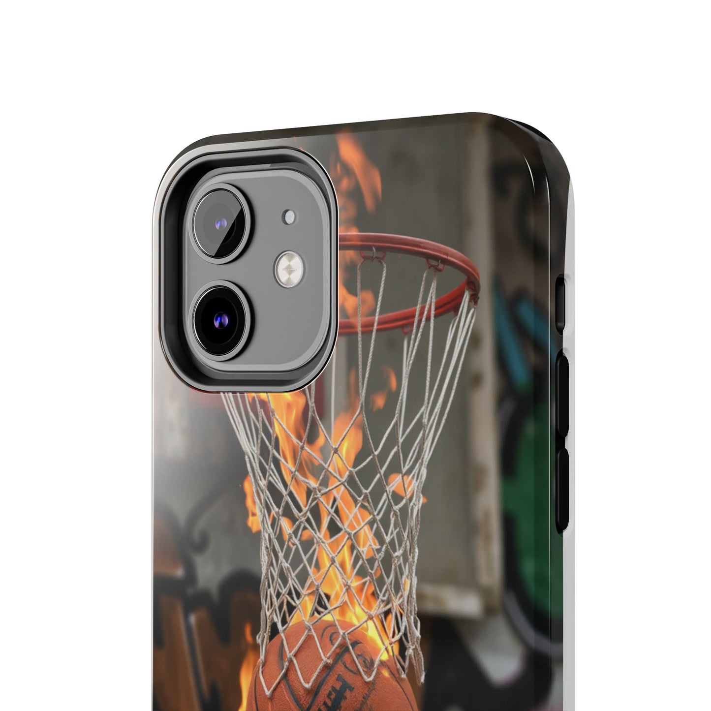Fire Basketball Tough Phone Case - Durable Sporty Design for Athletes & Fans