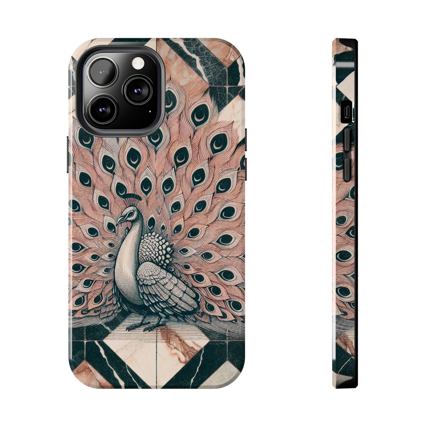 Peacock Tough Phone Case | Stylish & Durable Artwork - for iPhone