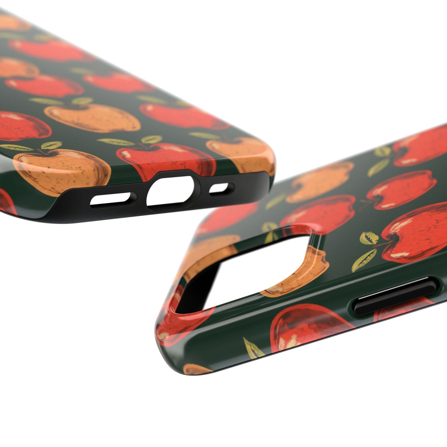 Apple Retro Pattern Tough Phone Case - Durable, Stylish, and Protective for Everyday Use - for iPhone