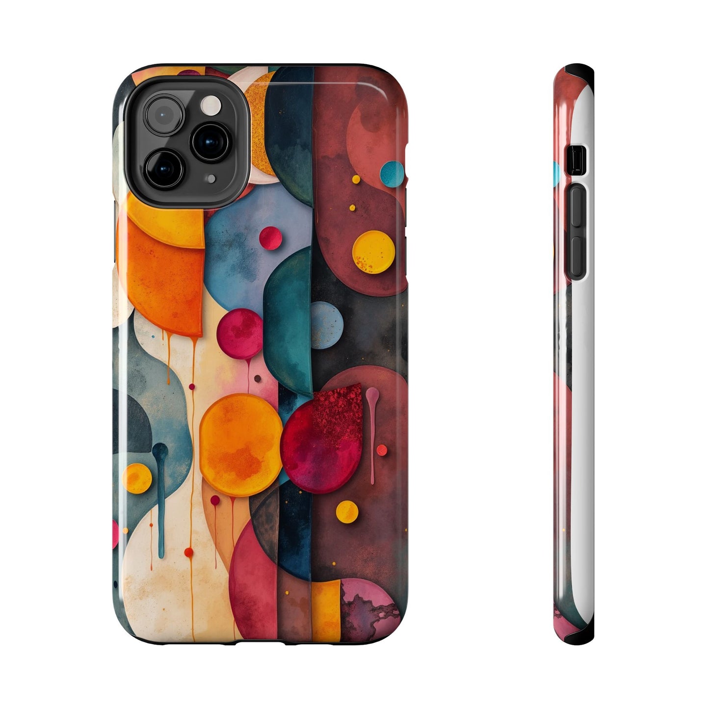 Artistic Tough Phone Cases - Colorful Abstract Design for Trendy Protection - for iPhone